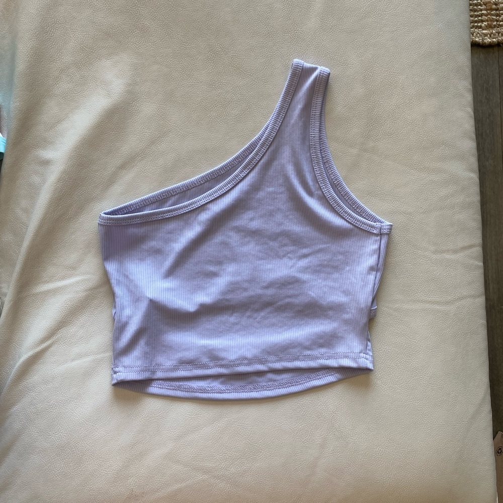 SHEIN Purple Asymmetrical Crop Tank Top